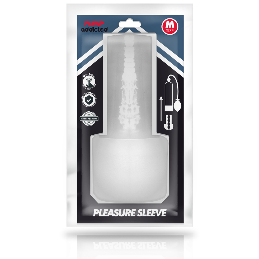 PUMP ADDICTED - PLEASURE SLEEVE MASTUBADOR SIZE M 3 PUMP ADDICTED - PLEASURE SLEEVE MASTUBADOR SIZE M - obrazek 3