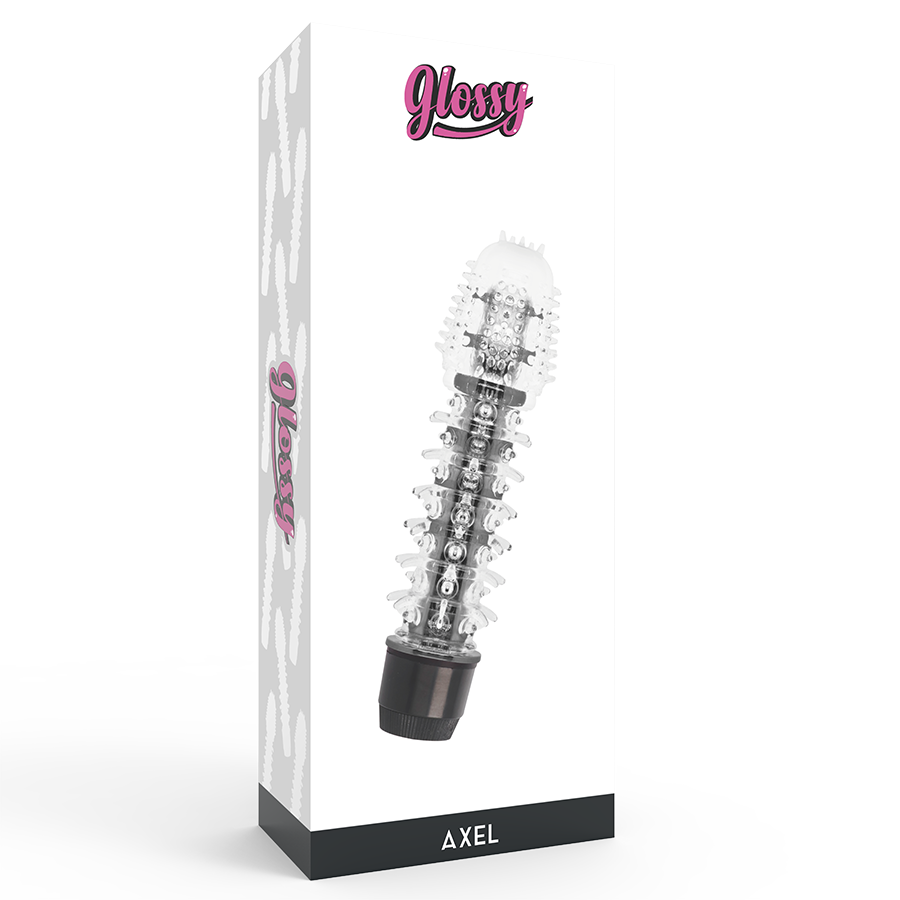 GLOSSY - AXEL BLACK VIBRATOR 4 GLOSSY - AXEL BLACK VIBRATOR - obrazek 4
