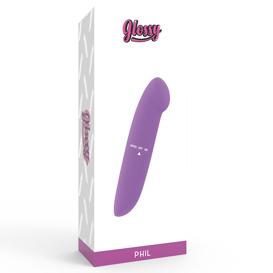 GLOSSY - PHIL VIBRATOR PURPLE 4 GLOSSY - PHIL VIBRATOR PURPLE - obrazek 4