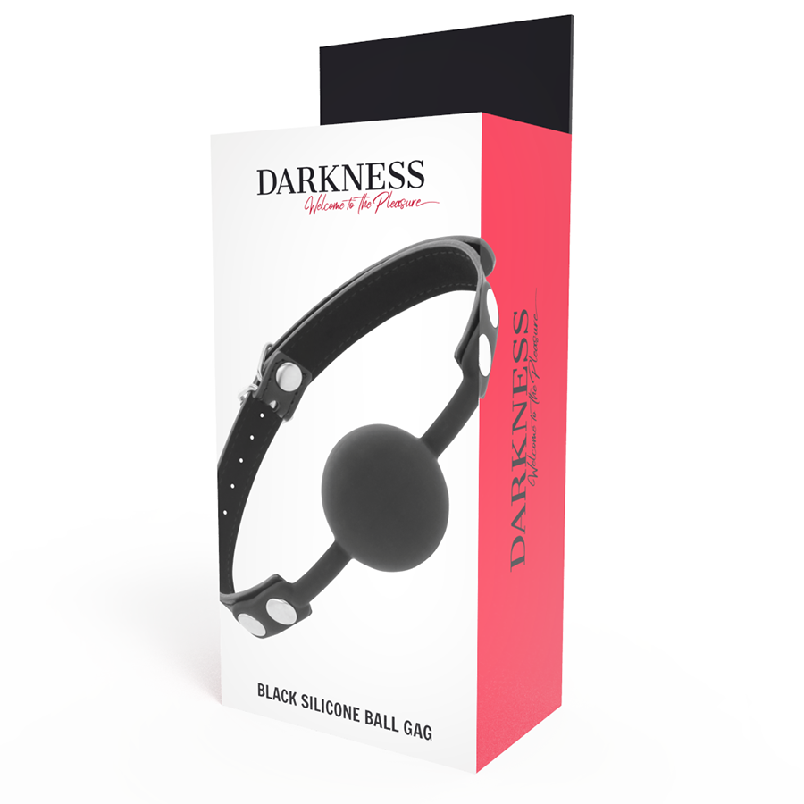 DARKNESS - BLACK SILICONE GAG 4 DARKNESS - BLACK SILICONE GAG - obrazek 4