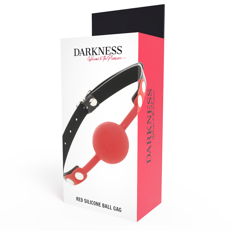 DARKNESS - RED SILICONE GAG 4 DARKNESS - RED SILICONE GAG - obrazek 4