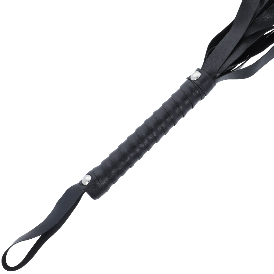 DARKNESS - BLACK BONDAGE WHIP 51 CM 2 DARKNESS - BLACK BONDAGE WHIP 51 CM - obrazek 2