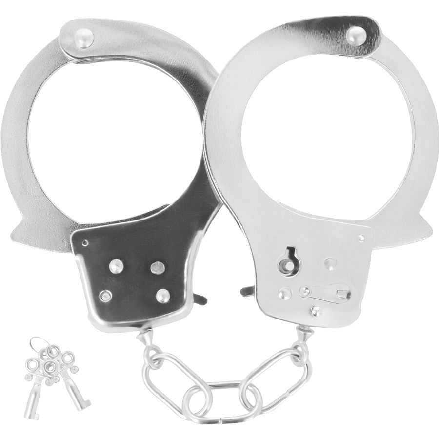 DARKNESS - METAL HANDCUFFS WITH KEYS 2 DARKNESS - METAL HANDCUFFS WITH KEYS - obrazek 2