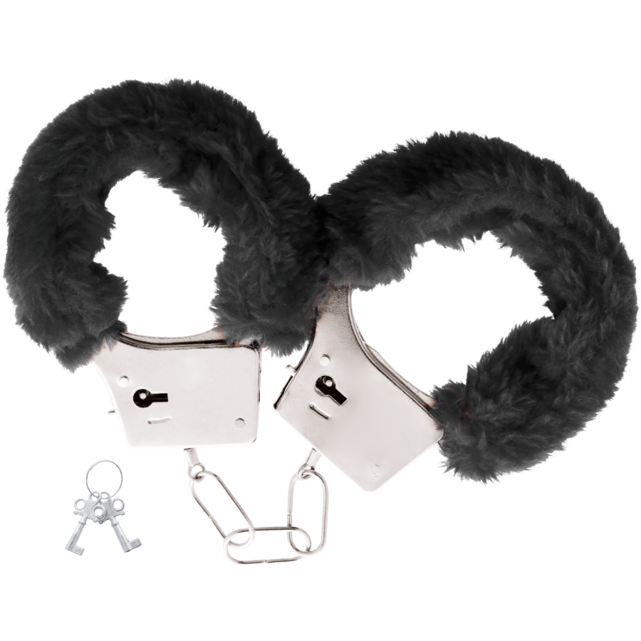 DARKNESS - BLACK LINED METAL HANDCUFFS 2 DARKNESS - BLACK LINED METAL HANDCUFFS - obrazek 2