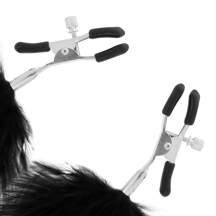 DARKNESS - POM-POM NIPPLE Clamps 2 2 DARKNESS - POM-POM NIPPLE Clamps 2 - obrazek 2