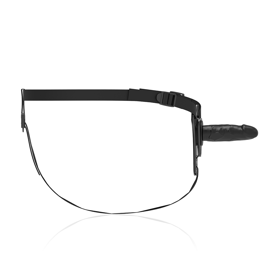 FETISH SUBMISSIVE HARNESS - REALISTIC BLACK SILICONE 15 CM 3 FETISH SUBMISSIVE HARNESS - REALISTIC BLACK SILICONE 15 CM - obrazek 3