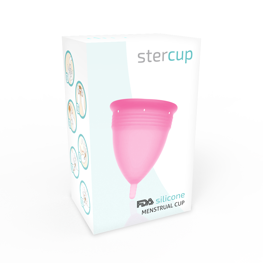 STERCUP - FDA SILICONE MENSTRUAL CUP PINK - SIZE S 5 STERCUP - FDA SILICONE MENSTRUAL CUP PINK - SIZE S - obrazek 5