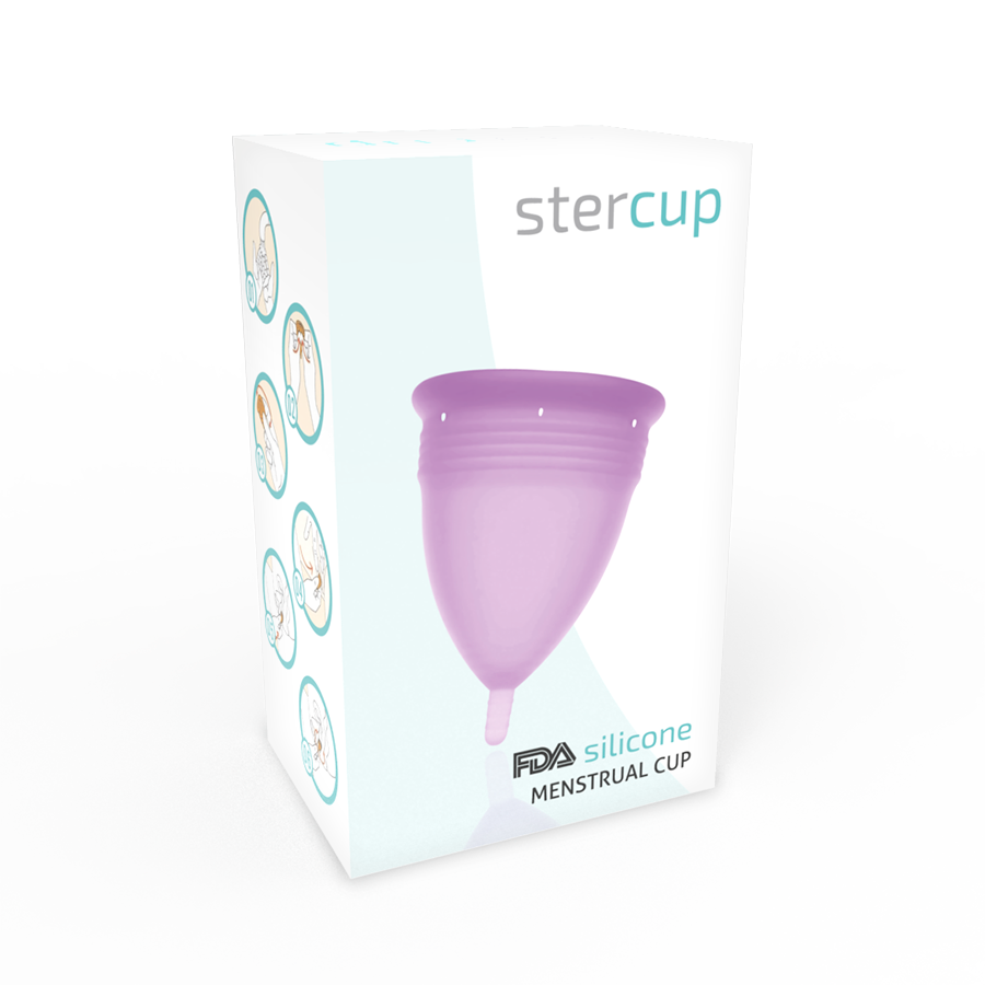 STERCUP - FDA SILICONE MENSTRUAL CUP VIOLET - SIZE S 5 STERCUP - FDA SILICONE MENSTRUAL CUP VIOLET - SIZE S - obrazek 5