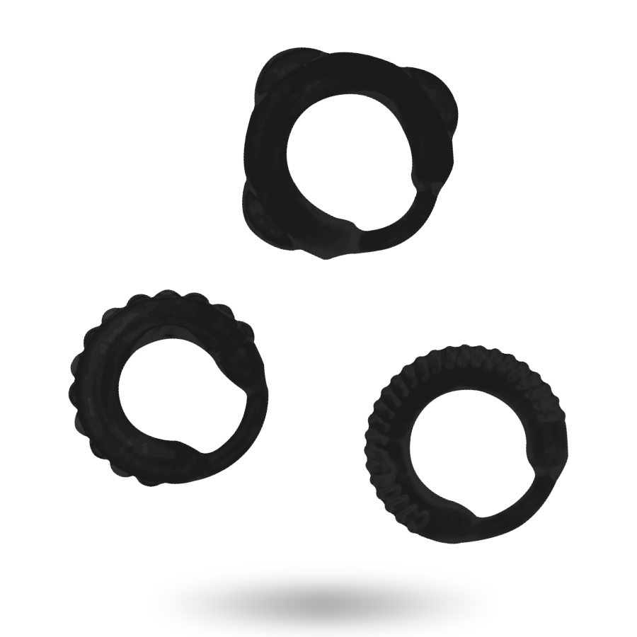 ADDICTED TOYS - C-RING SET BLACK 2 ADDICTED TOYS - C-RING SET BLACK - obrazek 2