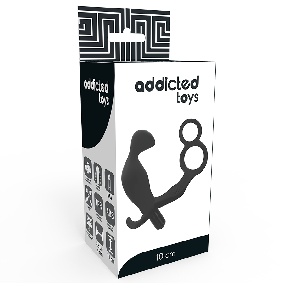 ADDICTED TOYS - ANAL PLUG WITH DOUBLE PENIS RING AND TESTICLES BLACK 4 ADDICTED TOYS - ANAL PLUG WITH DOUBLE PENIS RING AND TESTICLES BLACK - obrazek 4