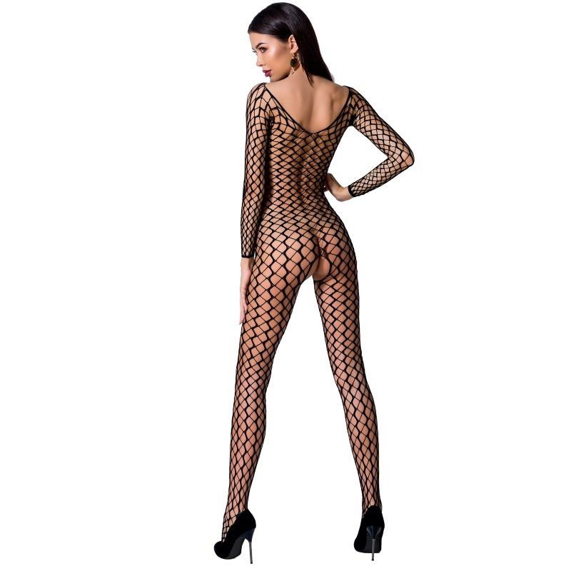 PASSION - WOMAN BS068 BODYSTOCKING BLACK ONE SIZE 2 PASSION - WOMAN BS068 BODYSTOCKING BLACK ONE SIZE - obrazek 2