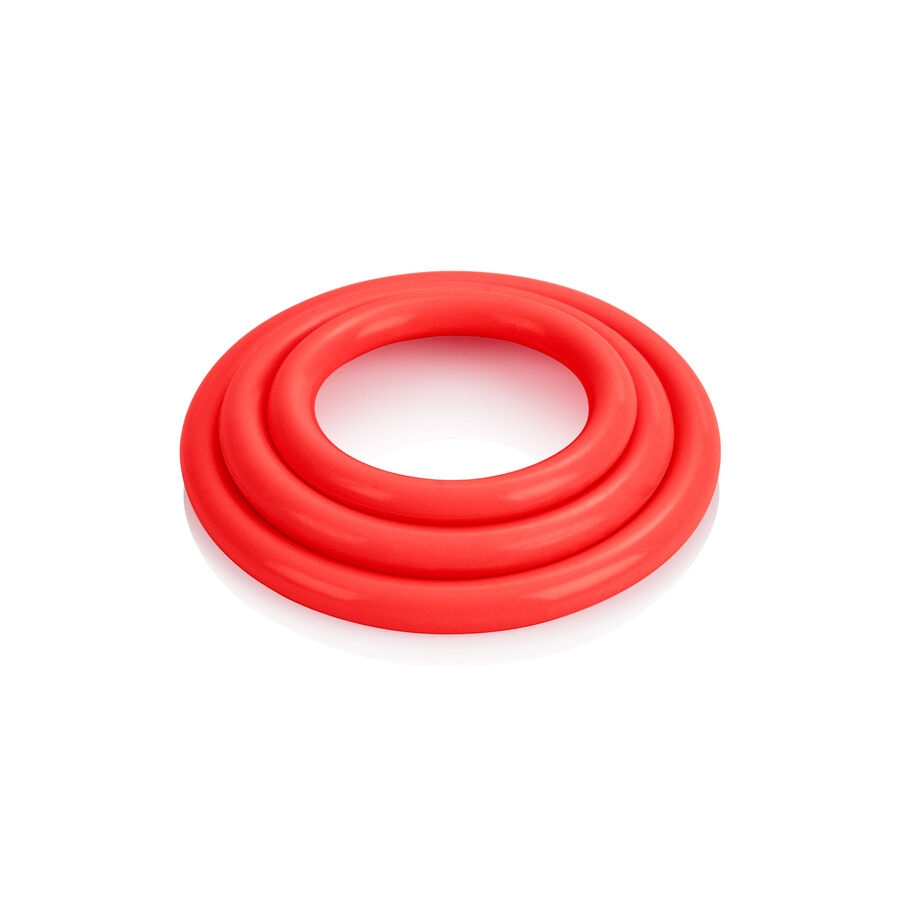 CALEXOTICS - TRI-RINGS SET RED 3 CALEXOTICS - TRI-RINGS SET RED - obrazek 3