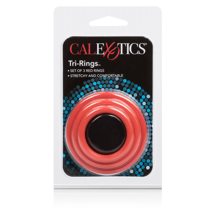 CALEXOTICS - TRI-RINGS SET RED 4 CALEXOTICS - TRI-RINGS SET RED - obrazek 4
