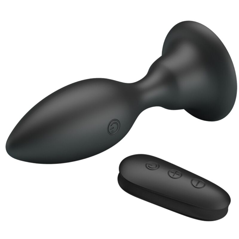 MR PLAY - ANAL PLUG WITH VIBRATION BLACK REMOTE CONTROL 2 MR PLAY - ANAL PLUG WITH VIBRATION BLACK REMOTE CONTROL - obrazek 2