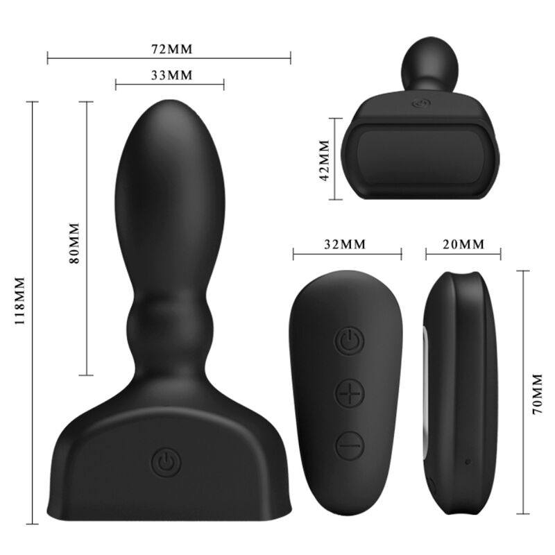MR PLAY - BLACK INFLATABLE ANAL PLUG REMOTE CONTROL 5 MR PLAY - BLACK INFLATABLE ANAL PLUG REMOTE CONTROL - obrazek 5