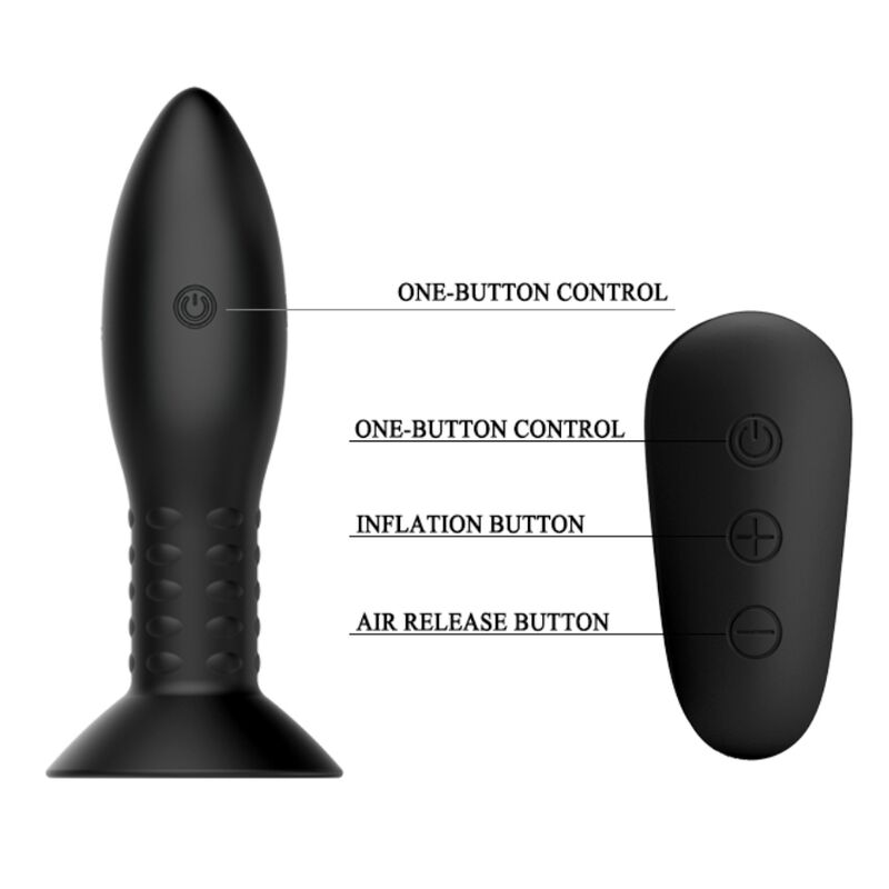 MR PLAY - PLUG WITH BLACK ROTATING BALLS REMOTE CONTROL 4 MR PLAY - PLUG WITH BLACK ROTATING BALLS REMOTE CONTROL - obrazek 4