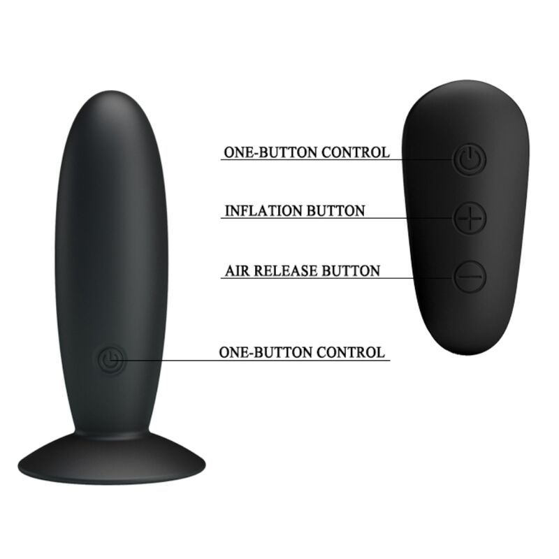 MR PLAY - ANAL PLUG WITH VIBRATION BLACK REMOTE CONTROL 2 MR PLAY - ANAL PLUG WITH VIBRATION BLACK REMOTE CONTROL - obrazek 2