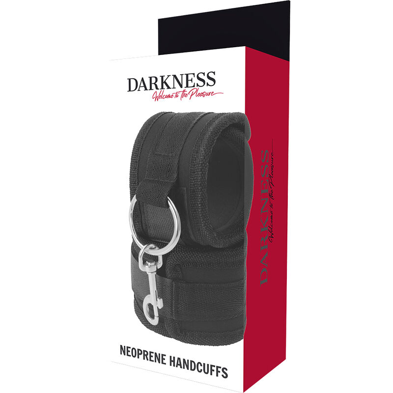 DARKNESS - NEOPRENE HANDCUFFS 5 DARKNESS - NEOPRENE HANDCUFFS - obrazek 5