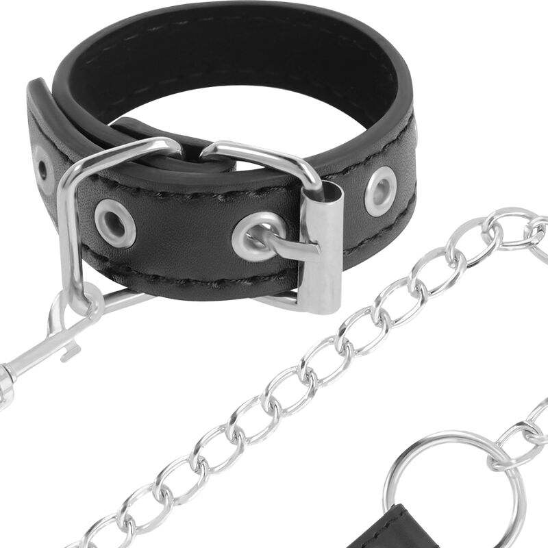 DARKNESS - PENIS RING WITH STRAP 3 DARKNESS - PENIS RING WITH STRAP - obrazek 3