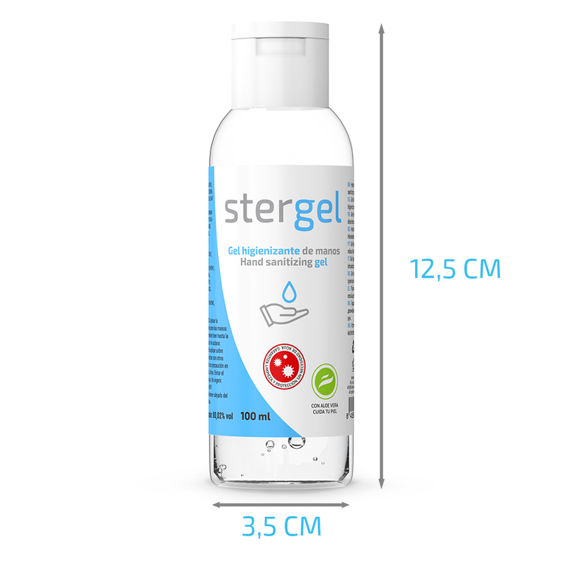 STERGEL - HYDROALCOHOLIC HAND SANITIZING GEL ALOE VERA 100ML 2 STERGEL - HYDROALCOHOLIC HAND SANITIZING GEL ALOE VERA 100ML - obrazek 2