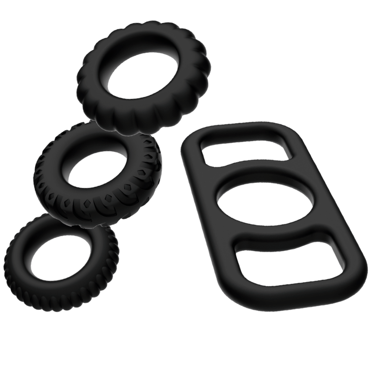ADDICTED TOYS - COCK RING SET 4 PIECES 2 ADDICTED TOYS - COCK RING SET 4 PIECES - obrazek 2