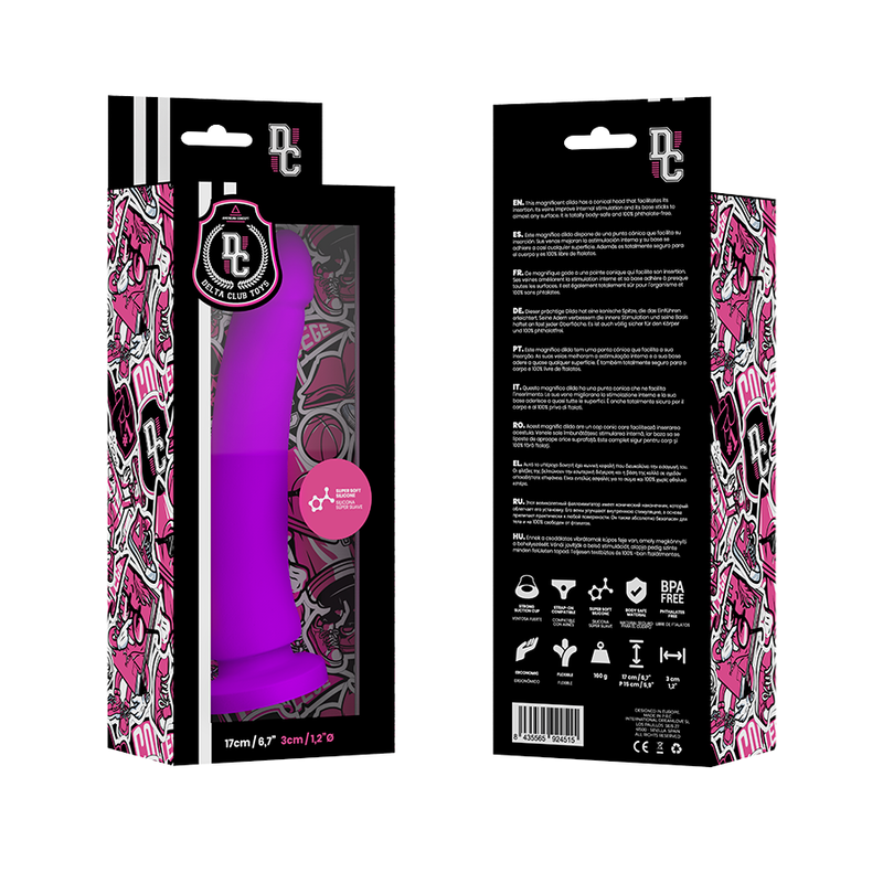 DELTA CLUB - TOYS LILAC DILDO MEDICAL SILICONE 17 CM -O- 3 CM 4 DELTA CLUB - TOYS LILAC DILDO MEDICAL SILICONE 17 CM -O- 3 CM - obrazek 4