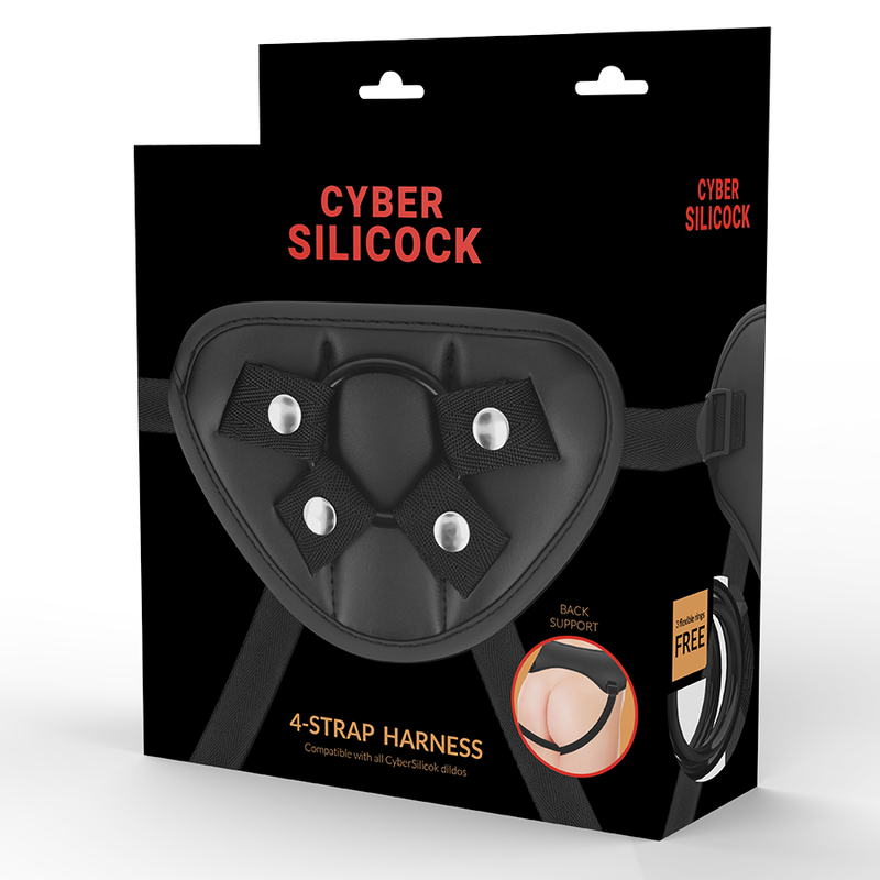 CYBER SILICOCK - STRAP-ON HARNESS WITH 3 RINGS FREE 5 CYBER SILICOCK - STRAP-ON HARNESS WITH 3 RINGS FREE - obrazek 5