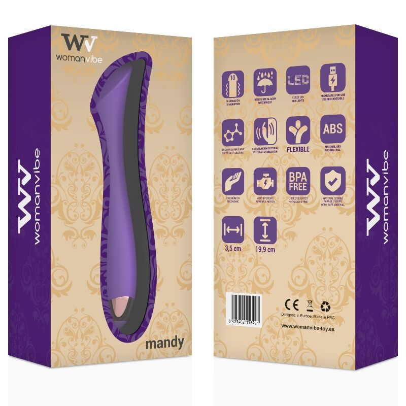 WOMANVIBE - MANDY "K" POINT SILICONE RECHARGEABLE VIBRATOR 2 WOMANVIBE - MANDY "K" POINT SILICONE RECHARGEABLE VIBRATOR - obrazek 2