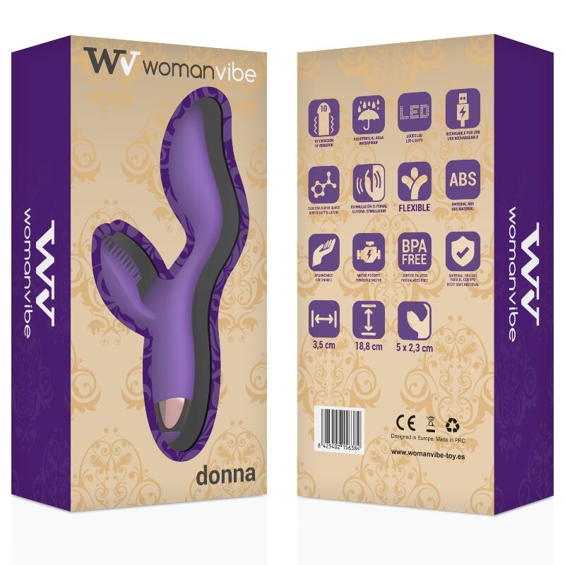 WOMANVIBE - DONNA RECHARGEABLE SILICONE VIBRATOR 2 WOMANVIBE - DONNA RECHARGEABLE SILICONE VIBRATOR - obrazek 2