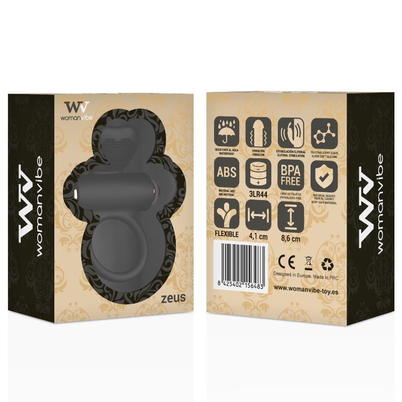 WOMANVIBE - ZEUS SILICONE VIBRATOR RING 2 WOMANVIBE - ZEUS SILICONE VIBRATOR RING - obrazek 2