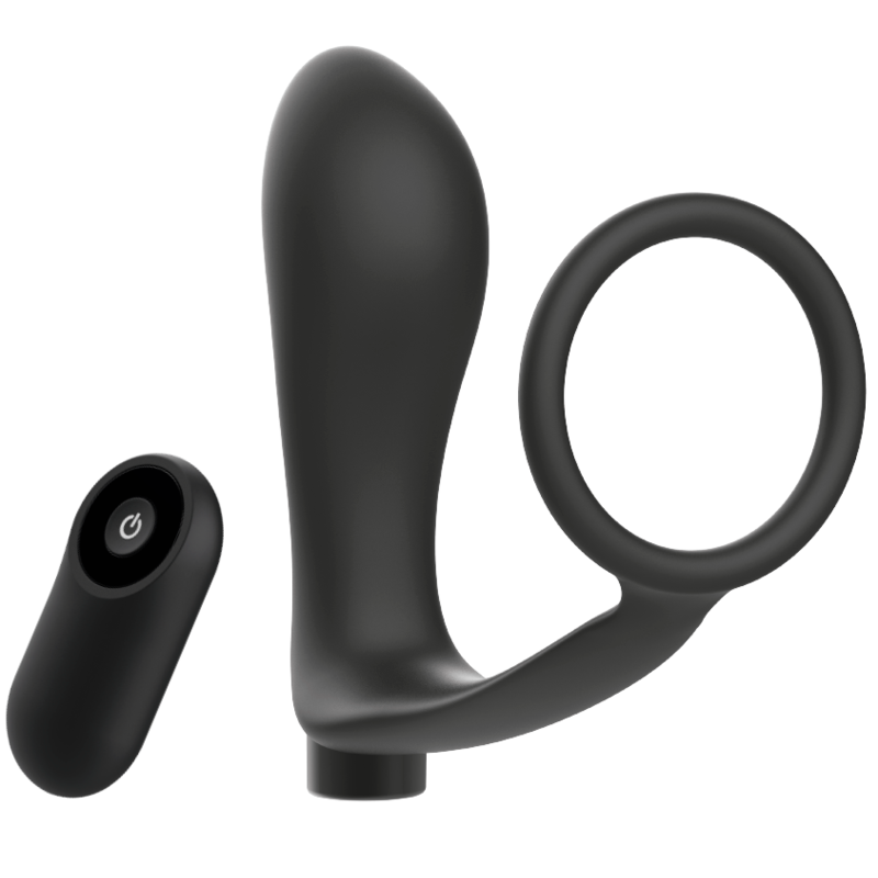 ADDICTED TOYS - PENIS RING WITH REMOTE CONTROL ANAL PLUG BLACK RECHARGEABLE 2 ADDICTED TOYS - PENIS RING WITH REMOTE CONTROL ANAL PLUG BLACK RECHARGEABLE - obrazek 2